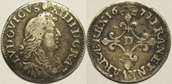 Louis XIV - 4 Sols "des Traitants" 1677 Vimy-en-Lyonnais
