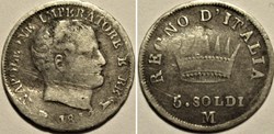 1812 Regno d'Italia, 5 Soldi - Napoleone I