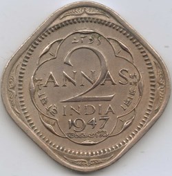 George VI - 2 Annas 1947 Calcutta - British India