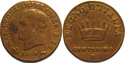1809 Regno d'Italia, Centesimo Bologna - Napoleone I