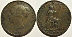 Victoria - One Penny 1858 - Kingdom of Great Britain (ex.2)