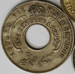 Edward VII - 1/10 Penny 1908 - West Africa, Nigeria