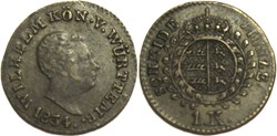 Wilhelm I - 1 Kreuzer 1834 - Kingdom of Württemberg