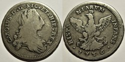 1736 Regno di Sicilia, 4 Tari Palermo - Carlo di Borbone
