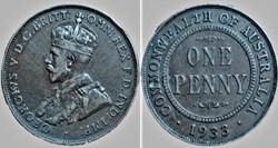 George V - One Penny 1933 - Australia