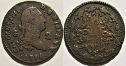 1796 Overdate ? - 2 Maravedis Segovia - Carlos IV de España