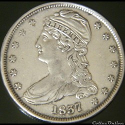 1837 Capped Bust Reeded Edge