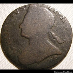 1729-1739 Half Penny No Regal - George II of Great Britain