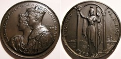 George VI & Elizabeth - 1937 Coronation Medal, Britannia (var) - UK