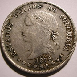 50 Centavos 1878 Bogota