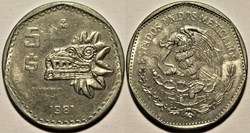 México 1981 - 5 Pesos, Quetzalcoatl - E.U Mexicanos