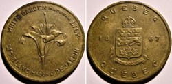 Quebec 1867 - Provincial Arms and Flowers 1965-68, Shell Oil Token