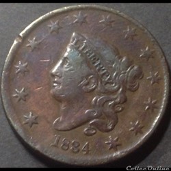 1834 One Cent