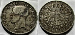 Gustaf V of Sweden - 1 Krona 1933
