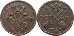 Sweden, King Fredrik I - 1 Öre 1749 Avesta