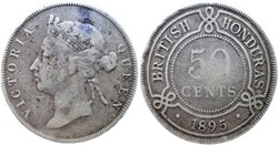 Victoria - 50 Cents 1895 - British Honduras