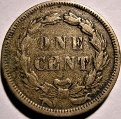 1859 One Cent (ex.4) - Repunched Date