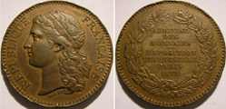 Exposition Universelle Paris - 1878 Médaille Administration des Monnaies