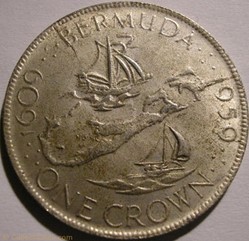 Elizabeth II - One Crown 1609-1959 - Bermuda