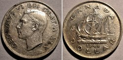 George VI - 1 Dollar 1949 - Welcome Newfoundland