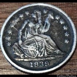 1839 O Half Dime No Drapery