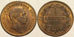 Friedrich I - 1/2 Kreuzer 1856 - Grand-Duchy of Baden