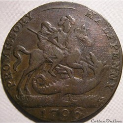 1796 Licensed Victuallers HalfPenny - Portsea, Hampshire