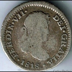 Peru - 1/2 Real 1818 Lima - Fernando VII de España