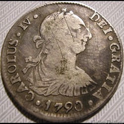 2 Reales 1790/89 Potosi - Carlos IV de España