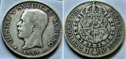 Gustaf V of Sweden - 1 Krona 1927