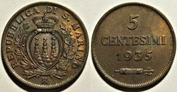 1935 Repubblica di San Marino, 5 Centesimi, Roma