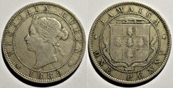 Victoria - One Penny 1889 - Jamaica Island