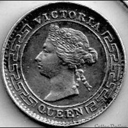 Victoria - 10 Cents 1893 Ceylon