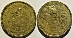 México 1988 - 100 Pesos V. Carranza Garza - E.U Mexicanos
