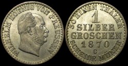Wilhelm I - 1 Groschen 1870, Frankfurt - Kingdom of Prussia