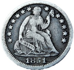 1851 Half Dime (ex.2)