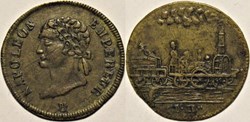 Napoléon Ier - c.1804, Médaillette de la première locomotive à vapeur