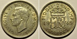 George VI - 6 Pence 1945 - Great Britain
