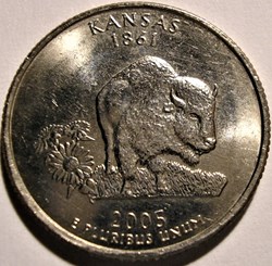 2005 P Quarter Dollar - Kansas State
