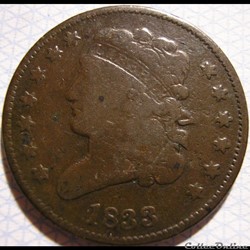 1833 Classic Head Half Cent