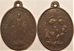 Médaille de la Sainte Vierge Marie - Saint Joseph & Jésus enfant, XIXe
