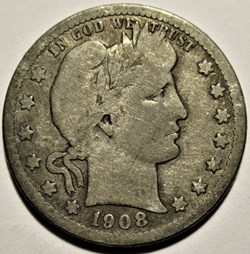 1908 New Orleans Quarter $ (ex.2)