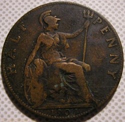 Edward VII - Half Penny 1904 - Great Britain
