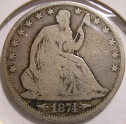←1874→ - Half Dollar