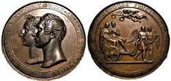 Queen Victoria & Albert - Marriage Medal 1840 by Helfricht from Saxe-Coburg-Gotha