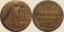 Karl II Wilhelm Ferdinand - 1 Pfennig 1780, Principality of Brunswick-Wolfenbüttel