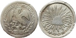 México - Real 1849 Zacatecas  - 2nd Republic