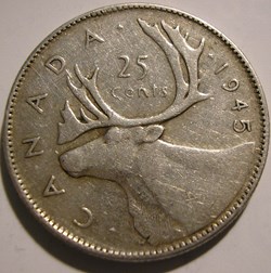 George VI - 25 Cents 1945