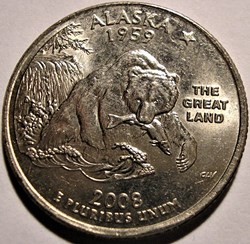 2008 P Quarter Dollar - Alaska State