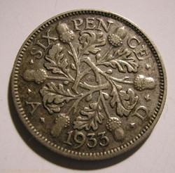 George V - 6 Pence 1933 - Great Britain